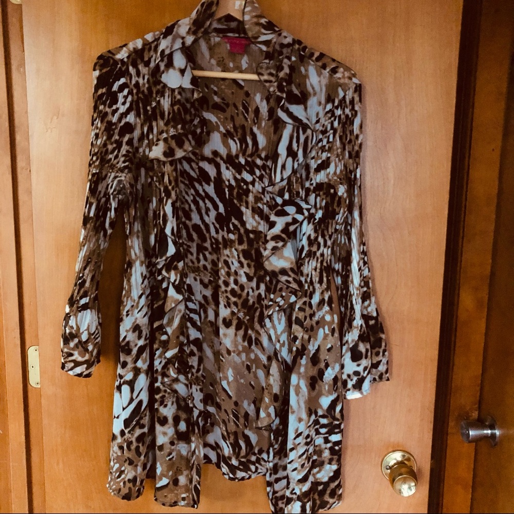 Sunny Leigh animal print cover up